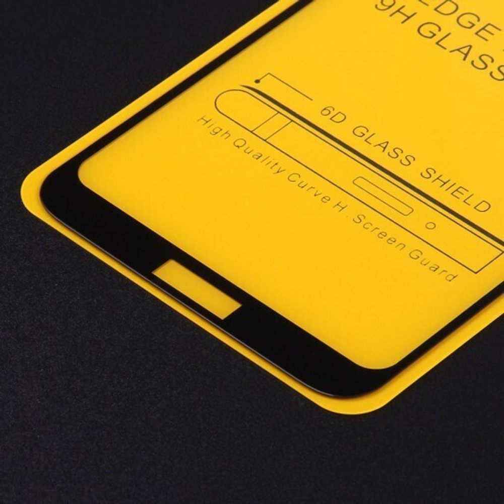 Защитное стекло Full Glue для Huawei Y6 (2019) на полный экран, 010630 Черный