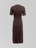 Платье 80659 трикотажное удлиненное на пуговицах и коротким рукавом