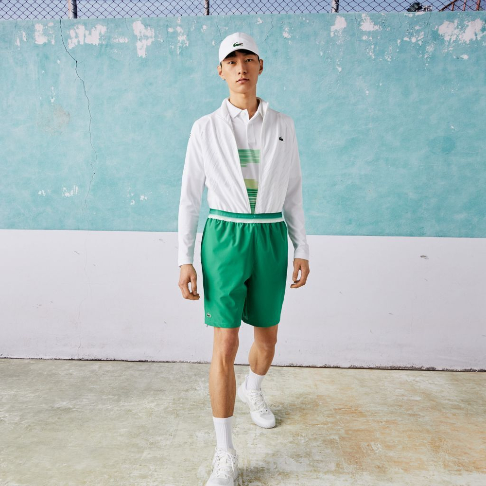 Мужские шорты теннисные Lacoste SPORT Stretch Shorts x Novak Djokovic - green