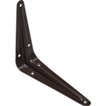 Кронштейн мебельный 250 × 300 мм (10/12), толщина 1,40 мм, белый/коричневый/серебристый