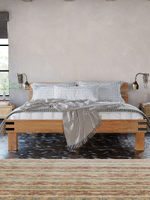 Кровать 180х200 Дубовая классика из массива дуба на ножках в стиле лофт, с настилом