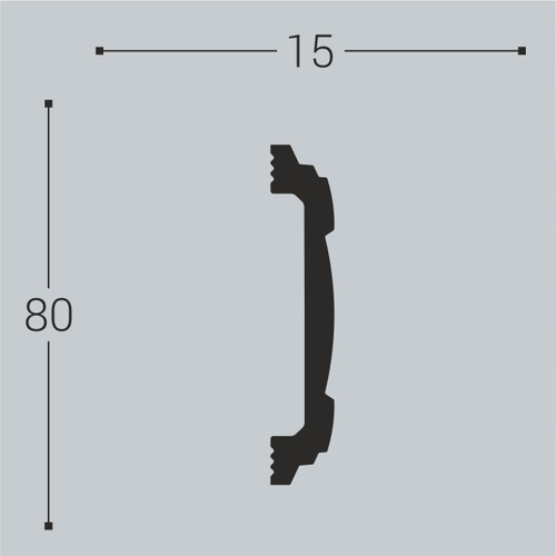 Молдинг М8 (80*15*2000мм) Bello Deco