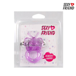 Фиолетовое эрекционное виброкольцо-бабочка (Цвет: фиолетовый)