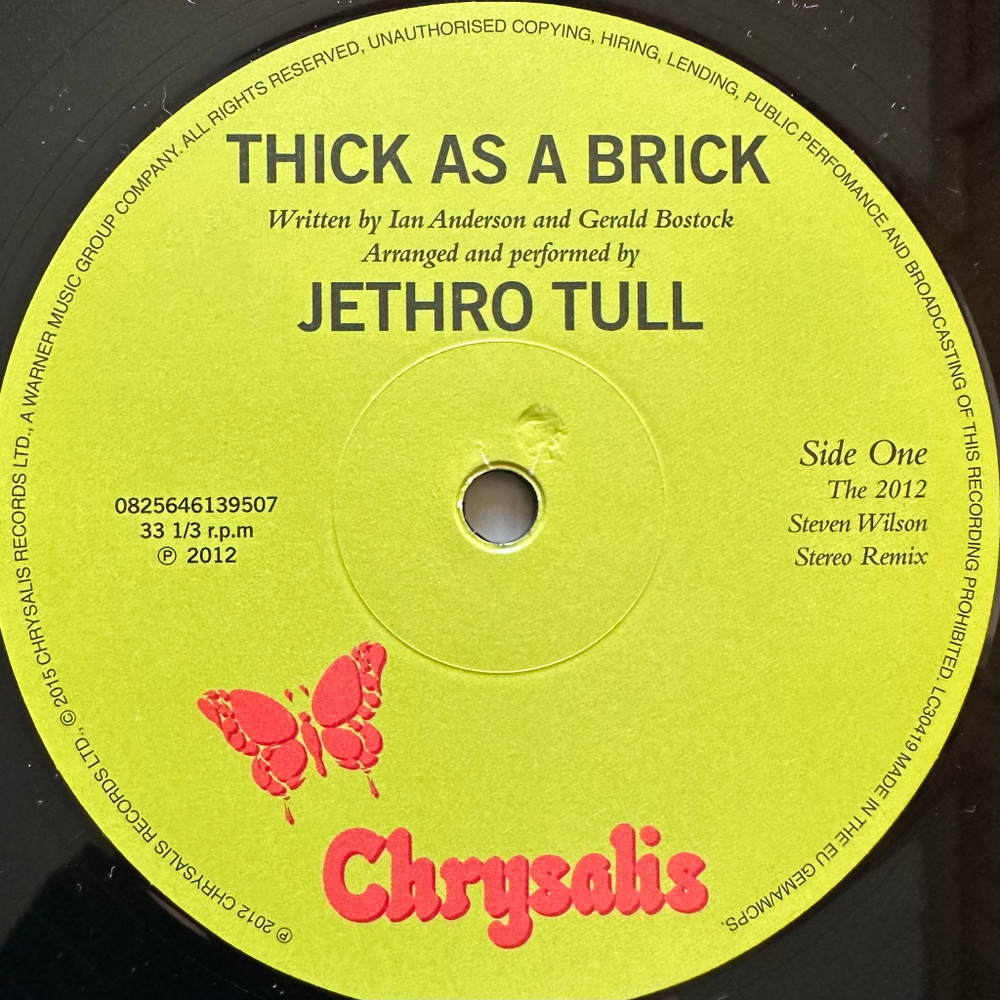 Jethro Tull ‎– Thick As A Brick (Европа 2015г.)