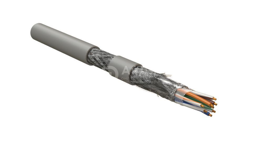 Кабель интерфейсный промышленный Hyperline ISFUTP4-C5E-P26/7-PU-GY