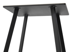 Стол ТИК ТАК 90  Белый мрамор активный, керамика / Черный каркас М-City