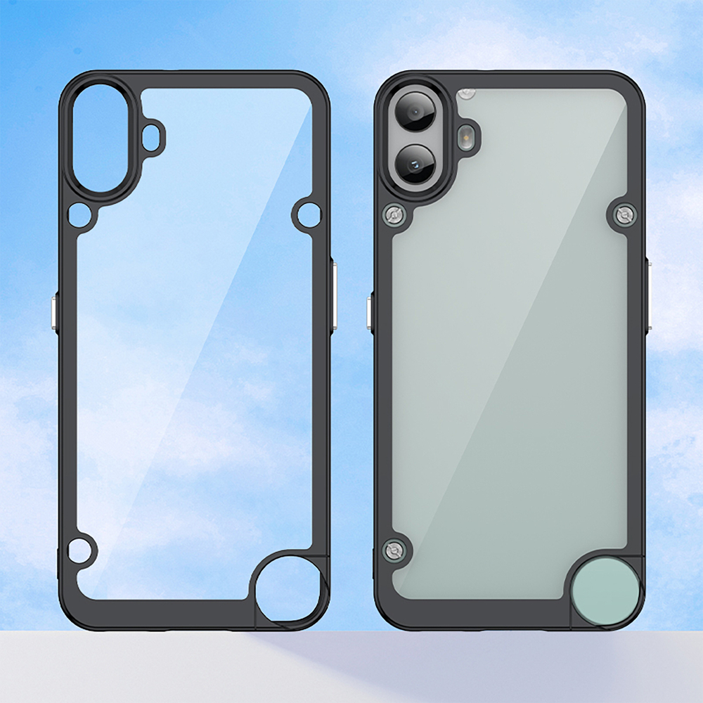 Усиленный чехол для Nothing CMF Phone 1, увеличенные защитные свойства, мягкий отклик кнопок, боковые рамки черного цвета