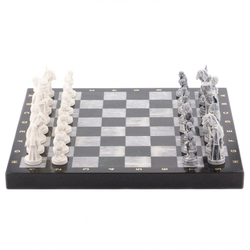 Сувенирные шахматы "Средневековье" камень мрамор змеевик 40х40 см G 119963