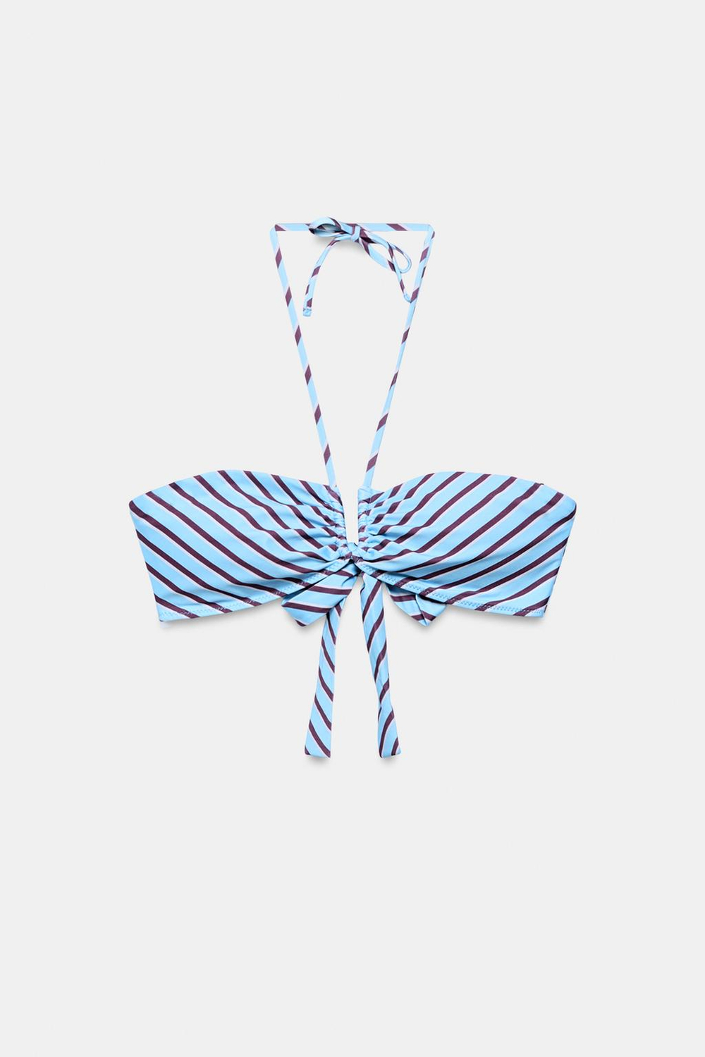 ZARA ТОП-БИКИНИ БАНДО В ПОЛОСКУ, СИНИЙ