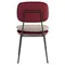 Стул с контрастным кантом Pea, велюр, бордовый/бежевый