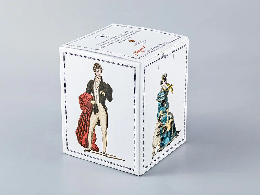 Чашка с блюдцем чайная в подарочной упаковке ф. Гербовая рис. Modes de Paris