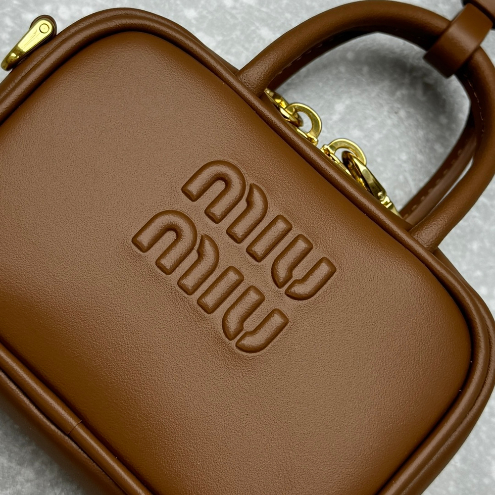 Miu Miu Leather Micro Bag 11 cm