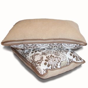 Подушка комбинированная с шерстью мериноса Сатин (Ажур белый), WoolHouse
