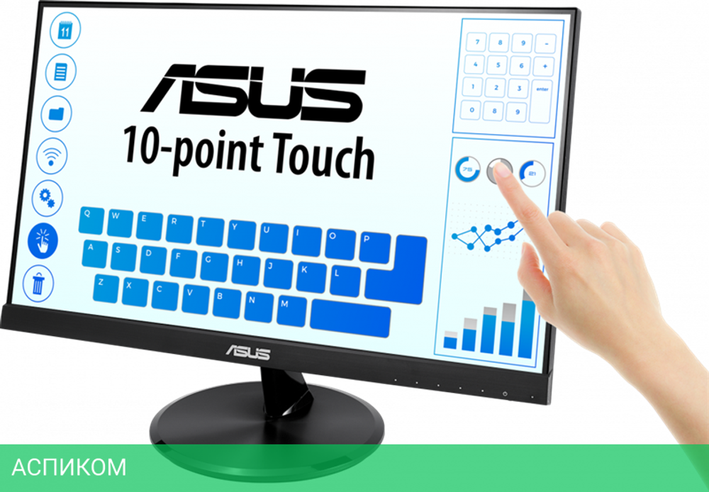 Монитор Asus VT229H черный (90LM0490-B01170)