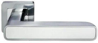 Ручка дверная "Flex" MH-44 S55 хром матовый/белый