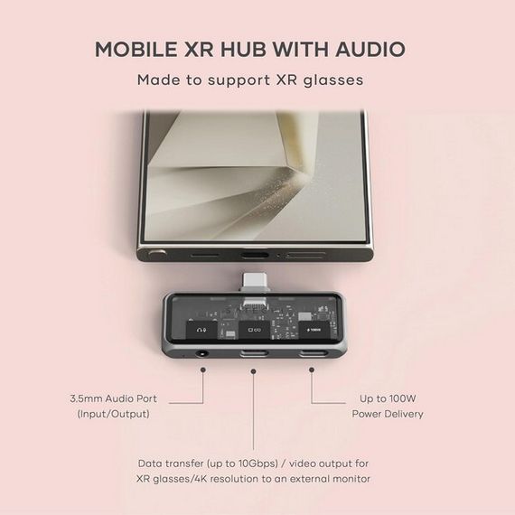 Хаб Satechi Mobile XR Hub with Audio PD 100W (ST-HXRAJM) серый