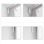 Электрический карниз для штор с регулировкой длины, алюминиевый, потолочный, с пультом