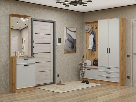 Прихожая Стиль-04 Grey Silk Дуб Вотан