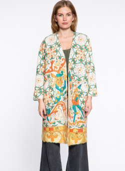 Кардиган "Скифский шик", по мотивам древнего войлочного ковра Пазырыкской культуры восточных скифов, более 2000 тыс. лет