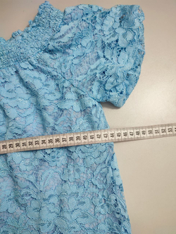 Платье AScool гипюровое голубое 44 размер, новое