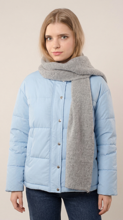 Шарф Ш204-03/02 серый/экрю