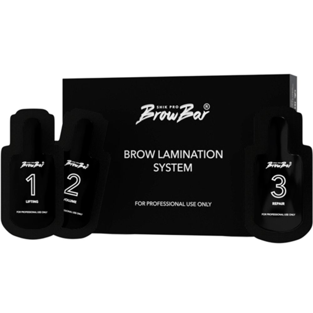 SHIK BrowBar Lamination set Набор саше для ламинирования бровей (1,2,3 состав х 5)