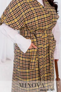 Кардиган 2427-бежевый-черный Minova