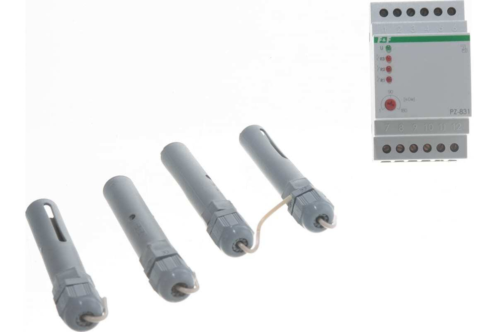 Реле контроля уровня жидкости PZ-831 3х8А 3НО IP20 230В AC (трехуровневый независимый контроль по каждому уровню)