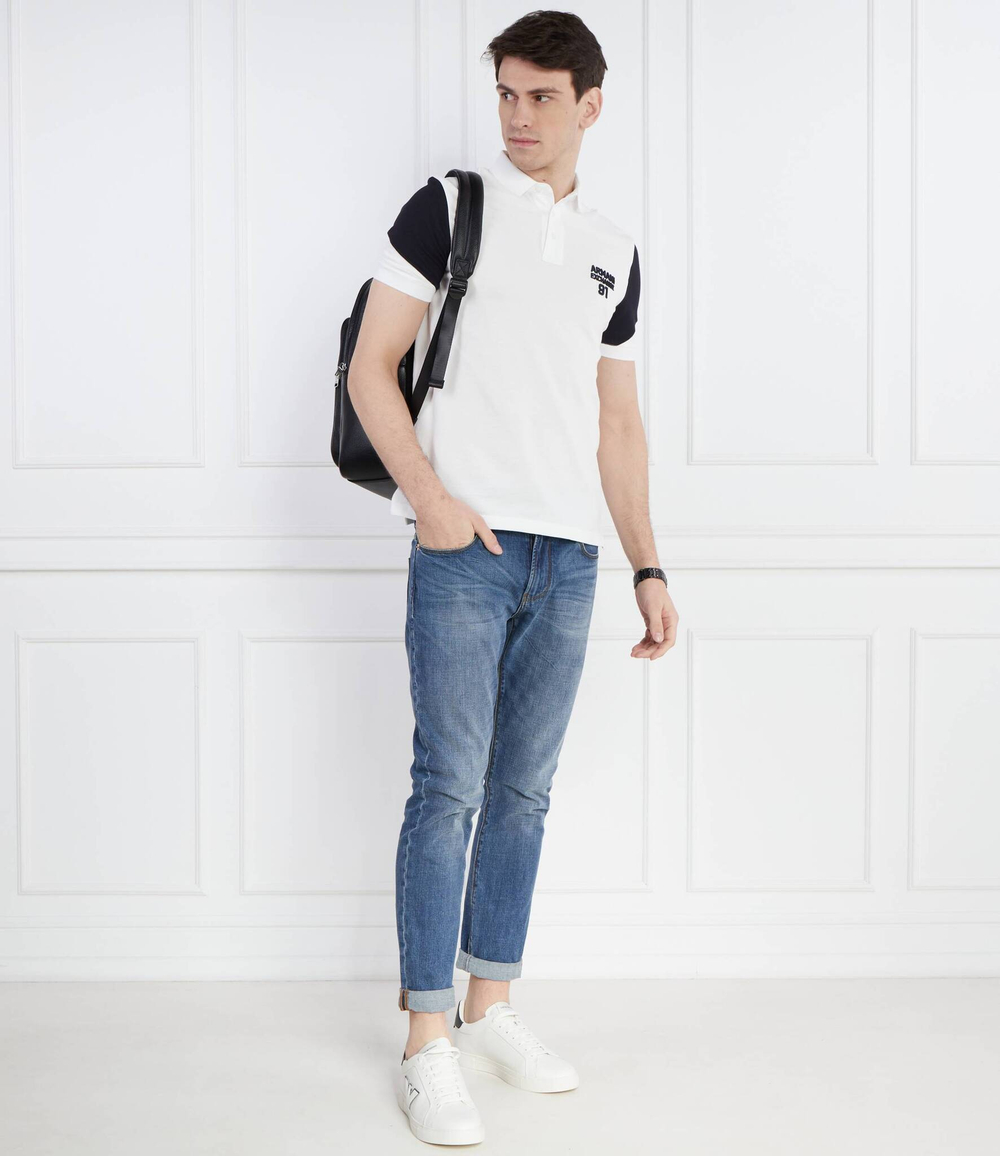 Поло Armani Exchange - белый(3DZFLK ZJM5Z)
