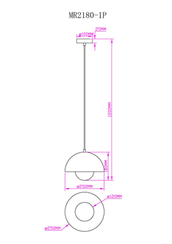 Подвесной светильник MyFar Dorothy MR2180-1P