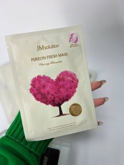 JM SOLUTION Тканевая маска для выравнивания тона с сакурой Purelyn Fresh Mask Cherry Blossom 30 мл.
