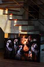 Панно "Собаки" 120x0,4x80см Стекло