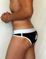 Черные трусы-слипы с провокационным принтом на задней части (Размер: L) (Цвет: черный)