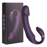 Фиолетовый вагинально-клиторальный вибратор Secwell SW2018