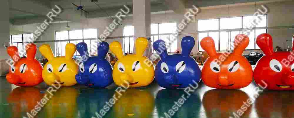 Надувная командная игра "Верхом на гусеницах", 6 мест