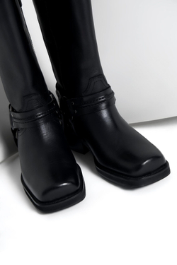 Сапоги из натуральной кожи BIKER макси