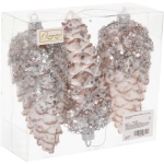 Ёлочные игрушки VERSAILLES «Орион» 14*6 м (набор 3 шт), Розовый