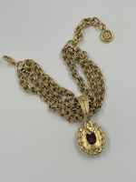 Браслет с подвеской с бордовым кристаллом Givenchy