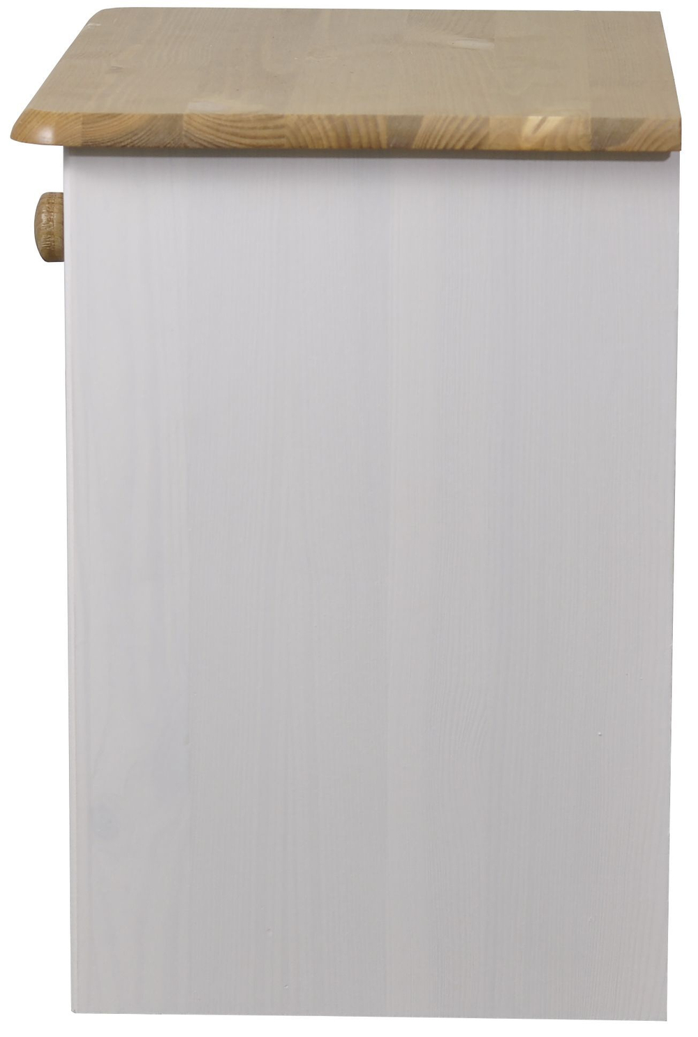 Dipriz Тумба прикроватная Хаба 1 ящик из массива сосны, белый/антик
