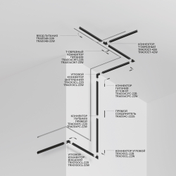 Шинопровод встраиваемый Technical TRX010-422W