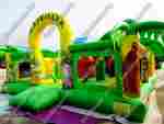 Коммерческий надувной батут "Джунгли малый со скалодромом"