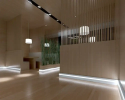 Плинтус напольный для подсветки МДФ PN021LED 70х16х2000