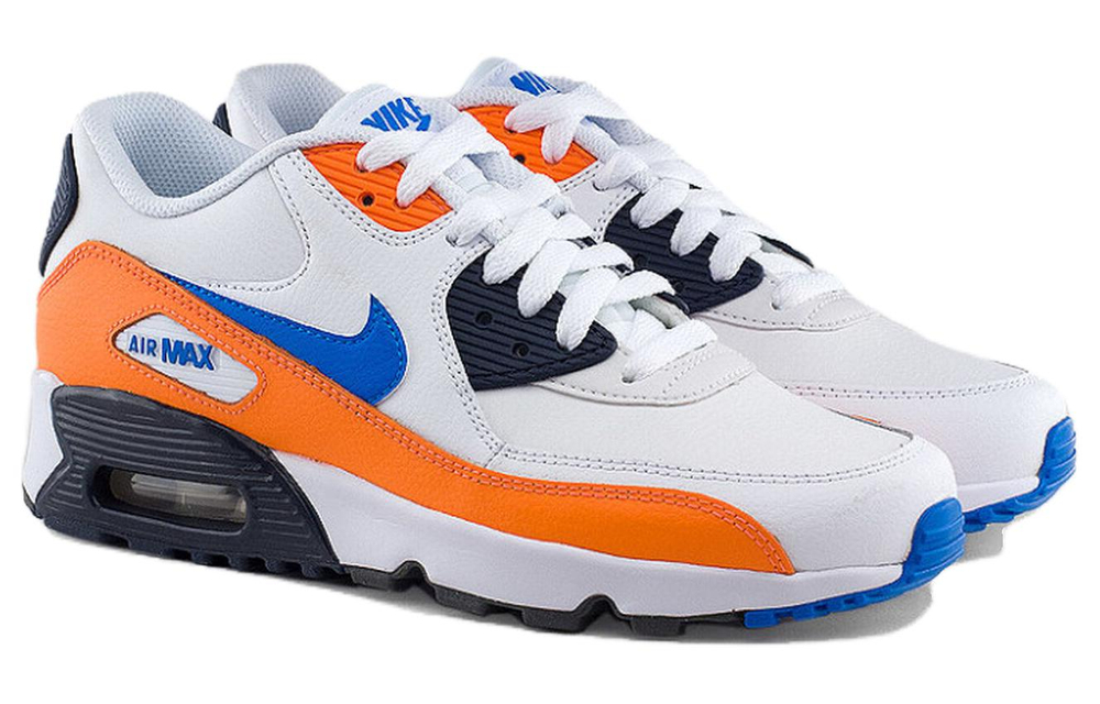Nike Air Max 90 White Photo Blue Total Orange