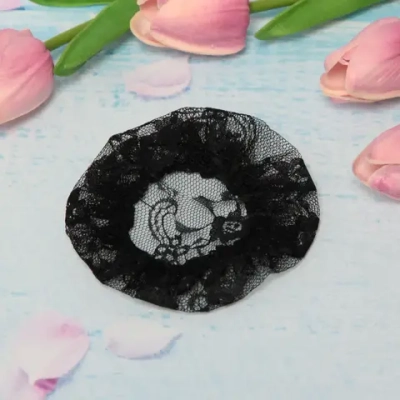 Сетка на пучок «Ballet style - Ажурная», цвет черный, d-10см