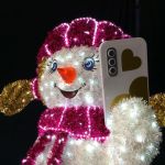 Светодиодный снеговик - девочка "Снежка"