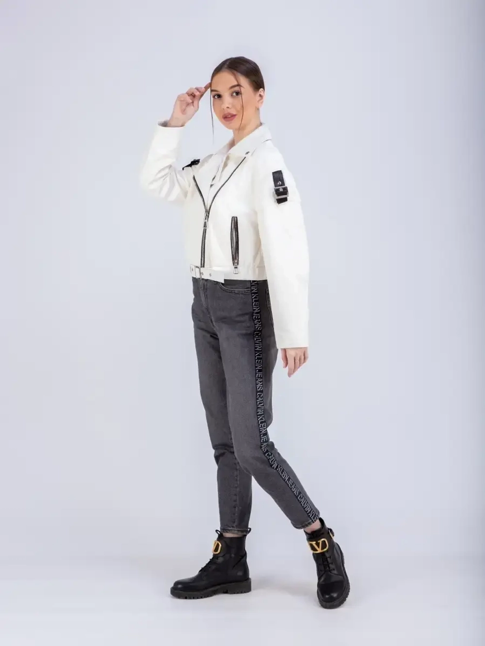 Косуха кожаная куртка женская Турция