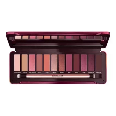 EVELINE Eyeshadow Palette Тени для век 12 тонов RUBY GLAMOUR (*3*12)