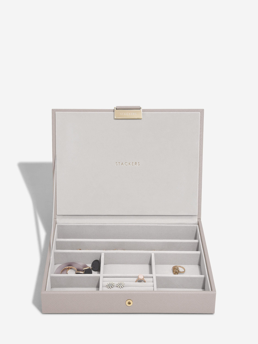 Органайзер для украшений Stackers Classic Jewellery Box Lid - Taupe Woven (Sage Green / светло-зеленый / Sage Green)