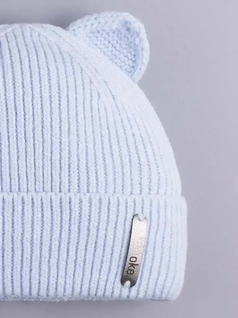 Шапка детская с ушками на осень