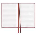 Блокнот А5 (148x213 мм), BRAUBERG "Tweed", 112 л., гибкий, под ткань, линия, красный, 110965